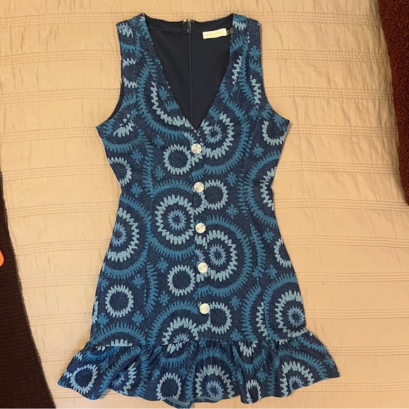 Ramy Brook Blue Swirl mini Dress - Picture 2 of 5